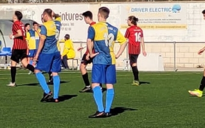 El Sabadell Nord després d'encaixar un gol contra el Sant Cugat | Joan Hernández